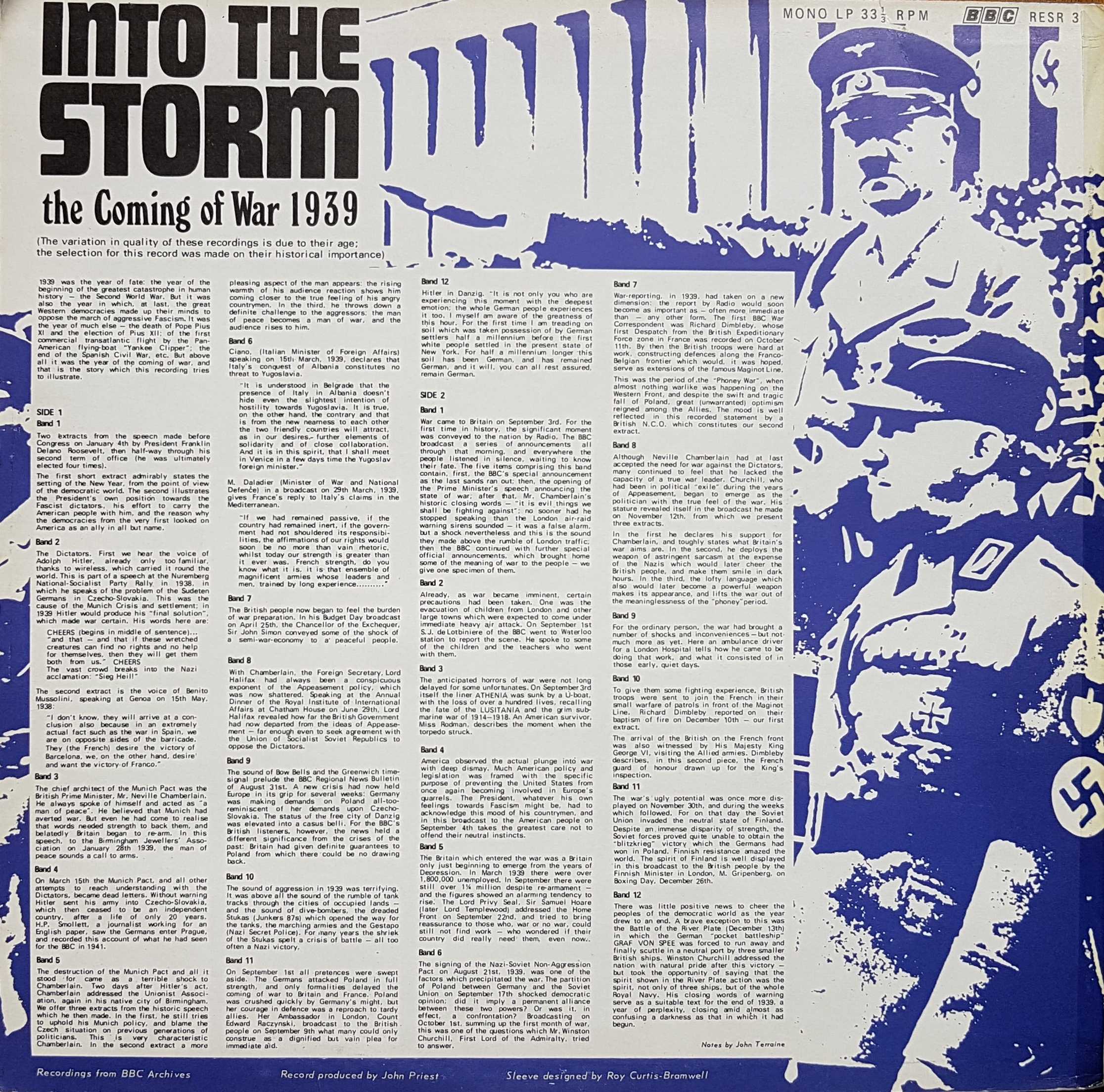 Picture of RESR 3 Into the storm - The coming of the war 1939 by artist Various from the BBC records and Tapes library